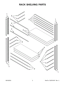 02 - Rack Shelving Parts parts for Whirlpool GARS486XBG00 from AppliancePartsPros.com