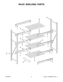 02 - Rack Shelving Parts parts for Whirlpool GARS604TEG0 from AppliancePartsPros.com