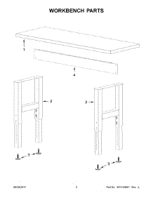 02 - Workbench Parts parts for Whirlpool GAWB08HWEG00 from AppliancePartsPros.com