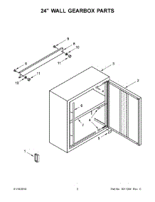 02 - 24" Wall Gearbox Parts parts for Whirlpool Refrigerator GAWG241DDR00 from AppliancePartsPros.com