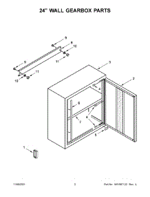 02 - 24" Wall Gearbox Parts parts for Whirlpool Refrigerator GAWG241DDR01 from AppliancePartsPros.com