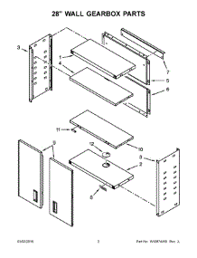 02 - 28 Inch Wall Gearbox Parts parts for Whirlpool GAWG28FDESG00 from AppliancePartsPros.com