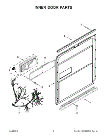 04 - Inner Door Parts parts for Whirlpool Dishwasher IDT870SAGX0 from AppliancePartsPros.com