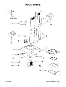 02 - Hood Parts parts for Whirlpool Range Hood IHI75UC6FS0 from AppliancePartsPros.com