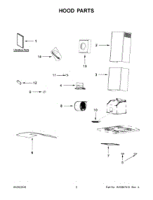 02 - Hood Parts parts for Whirlpool Range Hood IHW51UC0FS0 from AppliancePartsPros.com