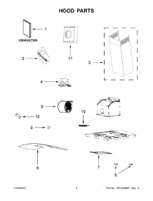 02 - Hood Parts parts for Whirlpool Range Hood IHW51UC0FS2 from AppliancePartsPros.com
