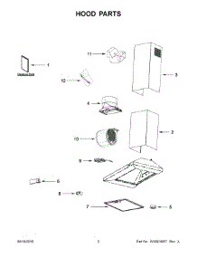 02 - Hood Parts parts for Whirlpool Range Hood IHW53UC0FS1 from AppliancePartsPros.com