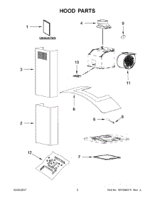 02 - Hood Parts parts for Whirlpool Range Hood IHW6530BS1 from AppliancePartsPros.com