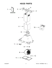 02 - Hood Parts parts for Whirlpool Range Hood IHW7302YS1 from AppliancePartsPros.com