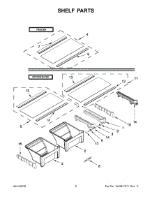 04 - Shelf Parts parts for Whirlpool Refrigerator IK8FXNGFDM01 from AppliancePartsPros.com