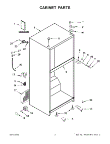 02 - Cabinet Parts parts for Whirlpool Refrigerator IK8FXNGFDM01 from AppliancePartsPros.com