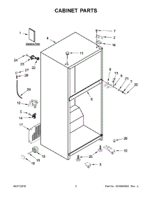 02 - Cabinet Parts parts for Whirlpool Refrigerator IK8FXNGFDM02 from AppliancePartsPros.com