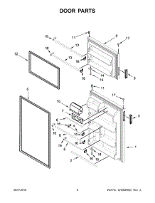 05 - Door Parts parts for Whirlpool Refrigerator IK8FXNGFDM02 from AppliancePartsPros.com