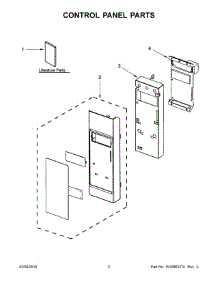 02 - Control Panel Parts parts for Whirlpool Microwave IMH160DW1 from AppliancePartsPros.com