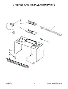 07 - Cabinet And Installation Parts parts for Whirlpool Microwave IMH160DW1 from AppliancePartsPros.com