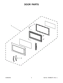 03 - Door Parts parts for Whirlpool Microwave IMH160DW1 from AppliancePartsPros.com