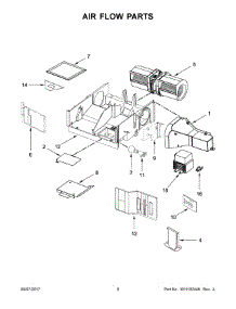 05 - Air Flow Parts parts for Whirlpool Microwave IMH160FW1 from AppliancePartsPros.com