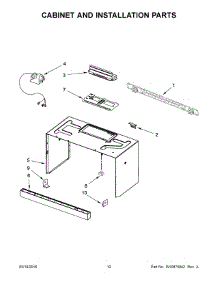 07 - Cabinet And Installation Parts parts for Whirlpool Microwave IMH172DS1 from AppliancePartsPros.com