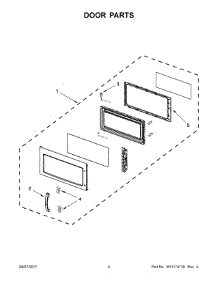 03 - Door Parts parts for Whirlpool Microwave IMH172DS2 from AppliancePartsPros.com