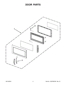 03 - Door Parts parts for Whirlpool Microwave IMH2205AW2 from AppliancePartsPros.com