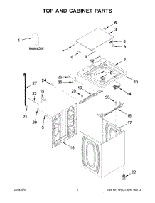02 - Top And Cabinet Parts parts for Whirlpool Washer ITW4880HW0 from AppliancePartsPros.com