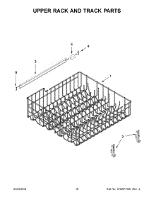 10 - Upper Rack And Track Parts parts for Whirlpool Dishwasher IUD3100BW3 from AppliancePartsPros.com