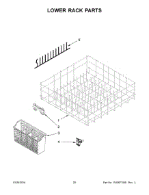 11 - Lower Rack Parts parts for Whirlpool Dishwasher IUD3100BW3 from AppliancePartsPros.com