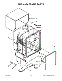 06 - Tub And Frame Parts parts for Whirlpool Dishwasher IUD7070DS0 from AppliancePartsPros.com