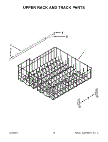 10 - Upper Rack And Track Parts parts for Whirlpool Dishwasher IUD7070DS0 from AppliancePartsPros.com