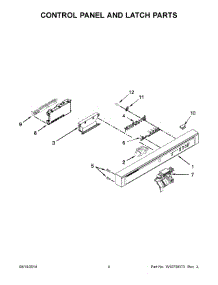 03 - Control Panel And Latch Parts parts for Whirlpool Dishwasher IUD7070DS0 from AppliancePartsPros.com