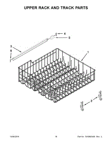 10 - Upper Rack And Track Parts parts for Whirlpool Dishwasher IUD7070DS2 from AppliancePartsPros.com