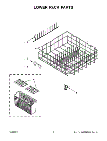 11 - Lower Rack Parts parts for Whirlpool Dishwasher IUD7070DS2 from AppliancePartsPros.com