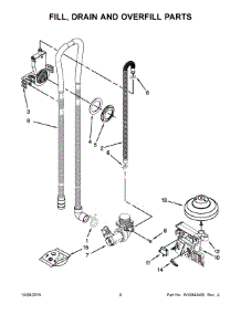 05 - Fill, Drain And Overfill Parts parts for Whirlpool Dishwasher IUD7070DS2 from AppliancePartsPros.com