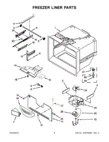 04 - Freezer Liner Parts parts for Whirlpool Refrigerator IX6HHEXDSM01 from AppliancePartsPros.com