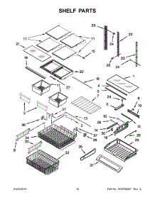 08 - Shelf Parts parts for Whirlpool Refrigerator IX6HHEXDSM01 from AppliancePartsPros.com