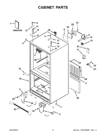 02 - Cabinet Parts parts for Whirlpool Refrigerator IX6HHEXDSM01 from AppliancePartsPros.com