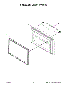 06 - Freezer Door Parts parts for Whirlpool Refrigerator IX6HHEXDSM01 from AppliancePartsPros.com