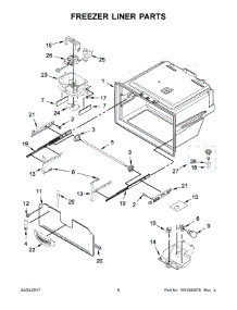 04 - Freezer Liner Parts parts for Whirlpool Refrigerator IX7DDEXGZ000 from AppliancePartsPros.com