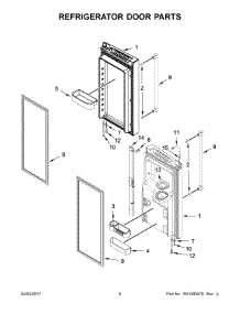 05 - Refrigerator Door Parts parts for Whirlpool Refrigerator IX7DDEXGZ000 from AppliancePartsPros.com