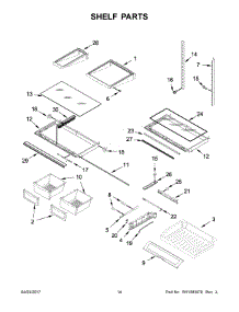 08 - Shelf Parts parts for Whirlpool Refrigerator IX7DDEXGZ000 from AppliancePartsPros.com