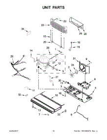 07 - Unit Parts parts for Whirlpool Refrigerator IX7DDEXGZ000 from AppliancePartsPros.com