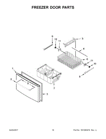 06 - Freezer Door Parts parts for Whirlpool Refrigerator IX7DDEXGZ000 from AppliancePartsPros.com