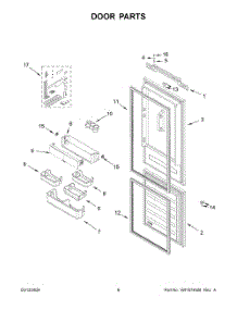 04 - Door Parts parts for Whirlpool Refrigerator JBBFX22NMX00 from AppliancePartsPros.com