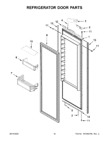 08 - Refrigerator Door Parts parts for Whirlpool Refrigerator JBSFS42NMX00 from AppliancePartsPros.com