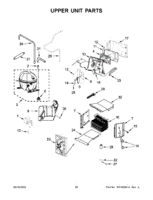 11 - Upper Unit Parts parts for Whirlpool Refrigerator JBSFS48NMX00 from AppliancePartsPros.com