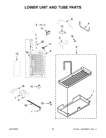 12 - Lower Unit And Tube Parts parts for Whirlpool Refrigerator JBSFS48NMX00 from AppliancePartsPros.com
