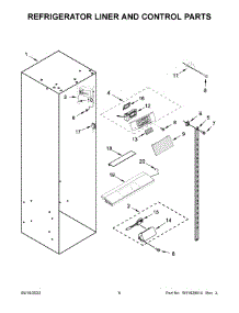 04 - Refrigerator Liner And Control Parts parts for Whirlpool Refrigerator JBSFS48NMX00 from AppliancePartsPros.com