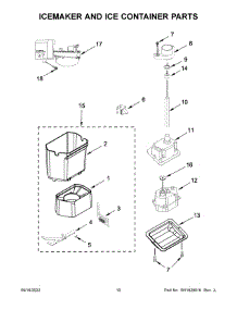 06 - Icemaker And Ice Container Parts parts for Whirlpool Refrigerator JBSS42E22L00 from AppliancePartsPros.com