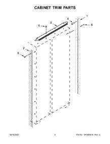 03 - Cabinet Trim Parts parts for Whirlpool Refrigerator JBSS42E22L00 from AppliancePartsPros.com