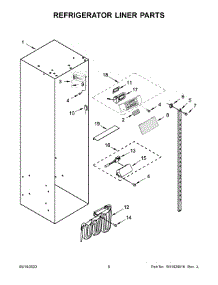04 - Refrigerator Liner Parts parts for Whirlpool Refrigerator JBSS42E22L00 from AppliancePartsPros.com